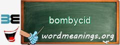 WordMeaning blackboard for bombycid